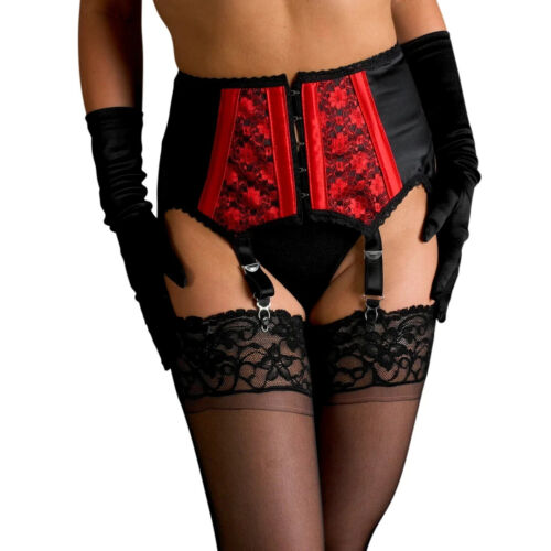 Strumpfhalter schwarz rot