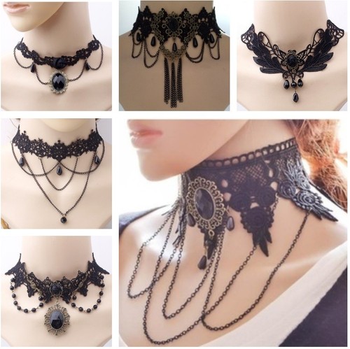 Halskette choker viele - choker,