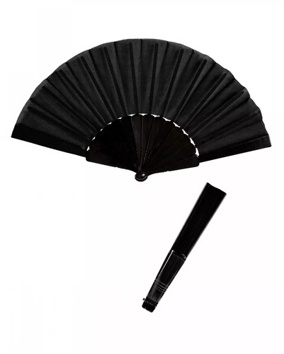 Schwarzer handfächer aus - schwarzer,