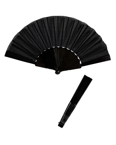 Schwarzer handfächer aus - schwarzer,